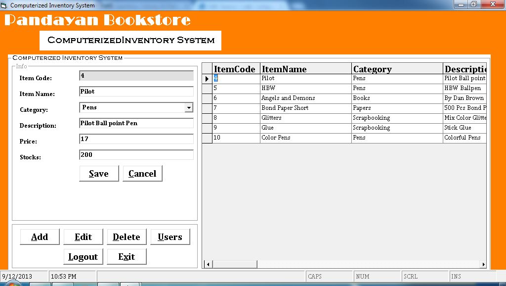 Sortly is a super simple inventory app built for small businesses. Computerized Inventory System Using MS Access | Free source code, tutorials and articles